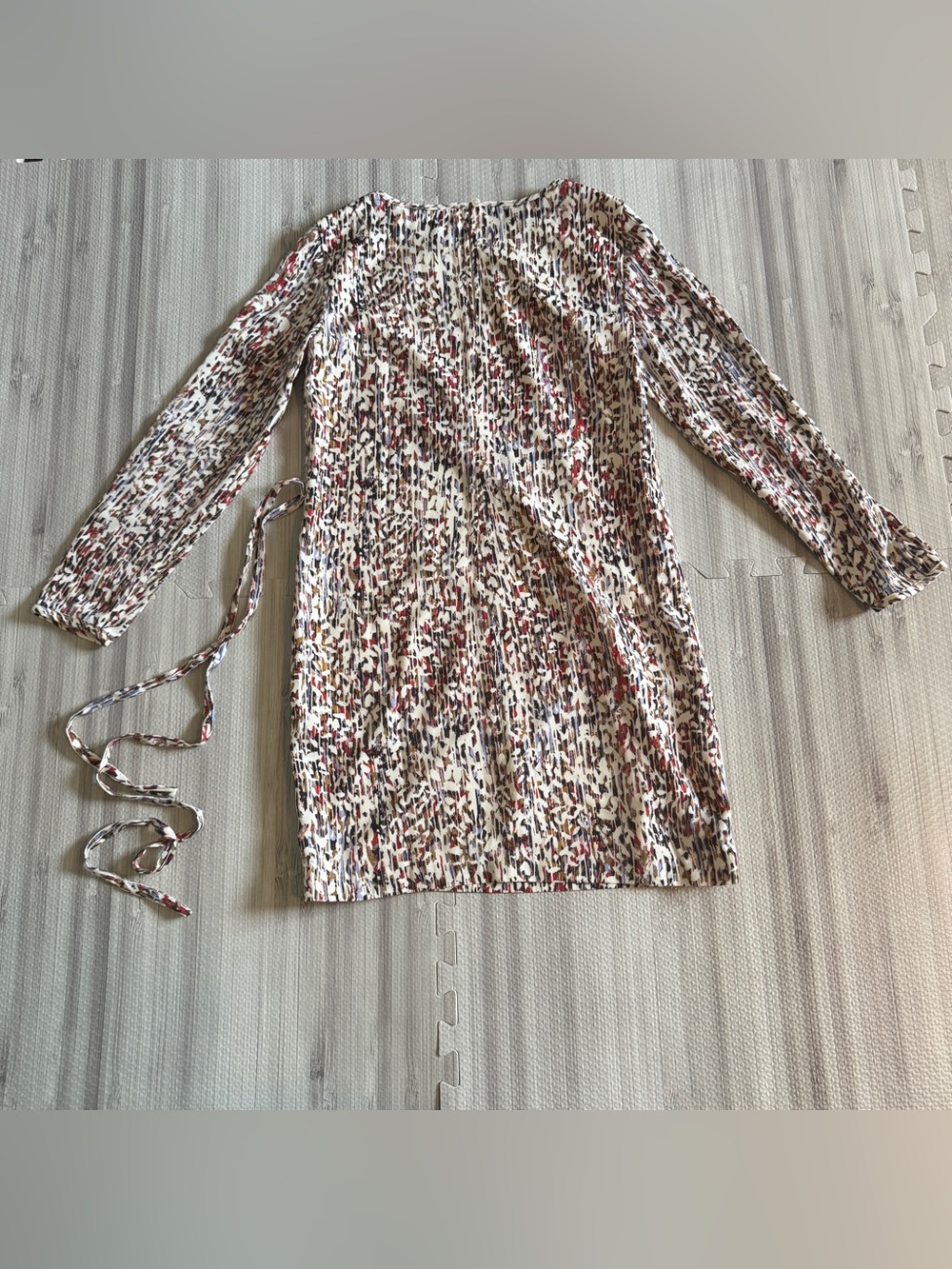 A/X Armani Exchange Abstract Print Waist Tie Shift Dress